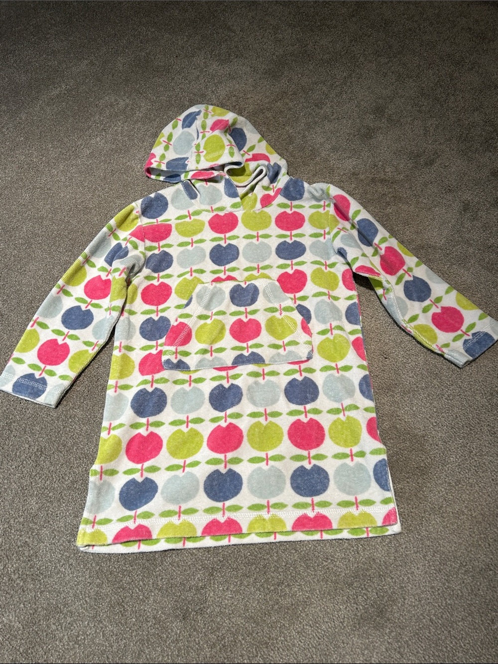 Mini Boden Hooded cover up with tulips